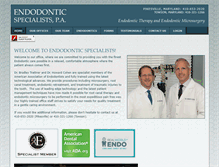 Tablet Screenshot of endodonticspecialists.net